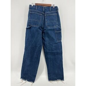 Big Mac Carpenter Jeans Mens Blue Denim Frayed Hem Workwear 33x31 Vintage